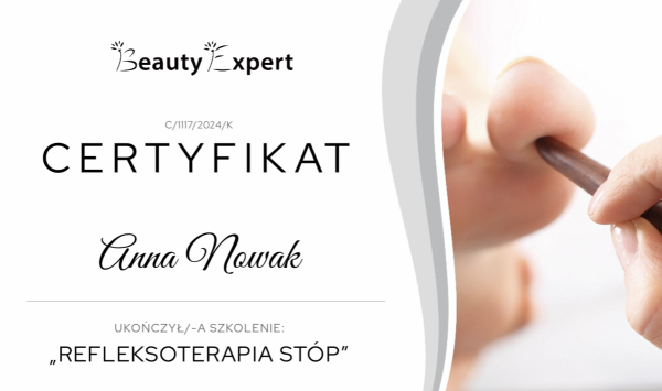 Certyfikat papierowy do kursu online